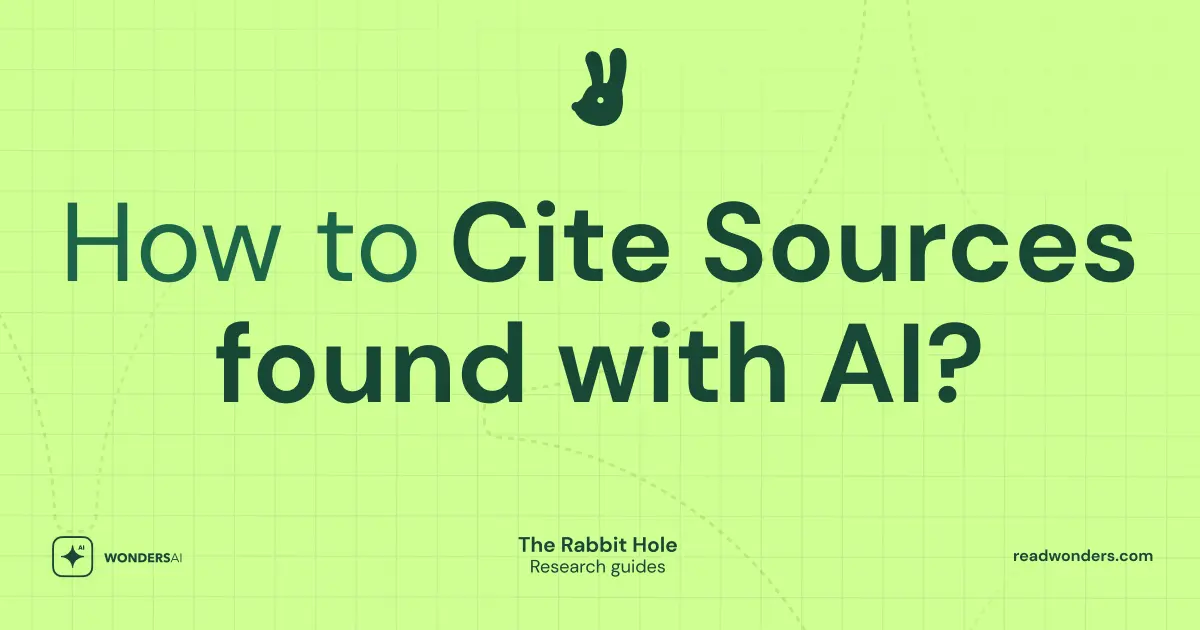 How to Cite Sources You Found Through AI Tools