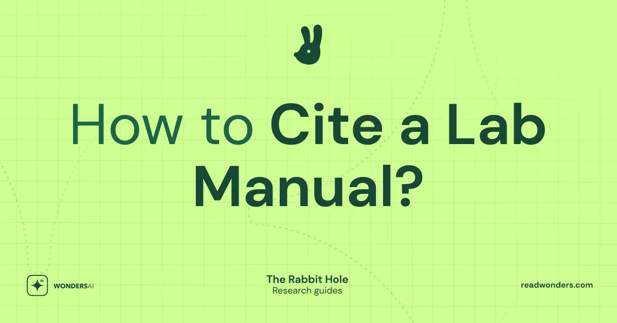 How to Cite a Lab Manual