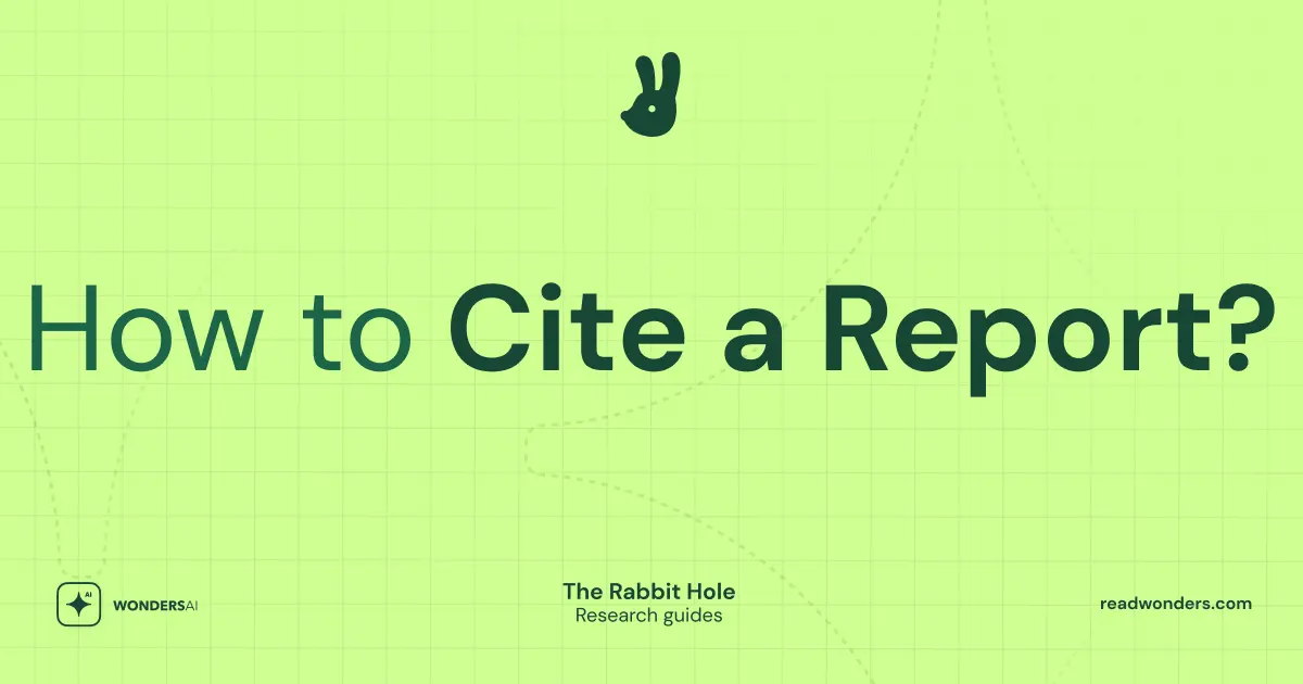 How to Cite a Report (Government, NGO & Technical)
