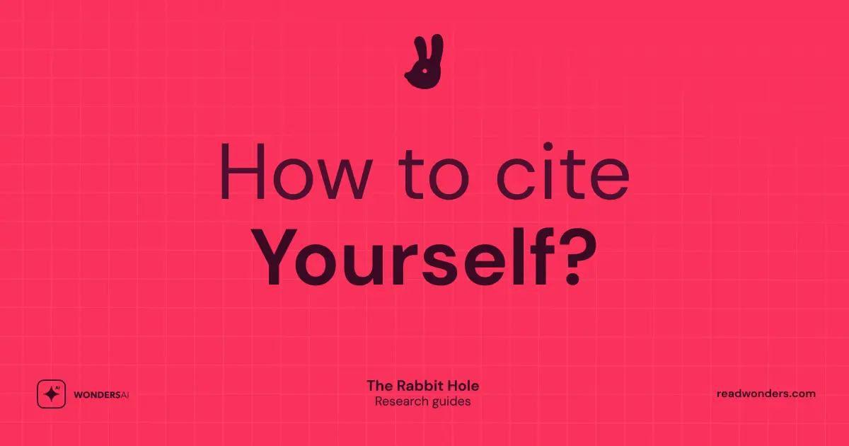 How to Cite Yourself (Self-Citation)
