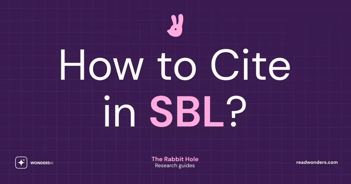 How to Cite in SBL Style: Biblical Studies Citation Guide